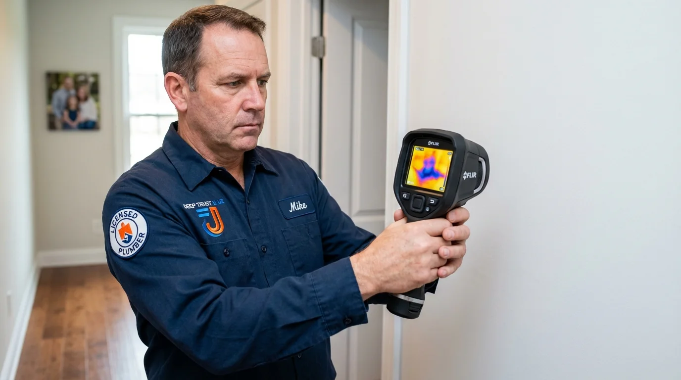Thermal imaging leak detection by Johns Plumbing LLC in Greenbush